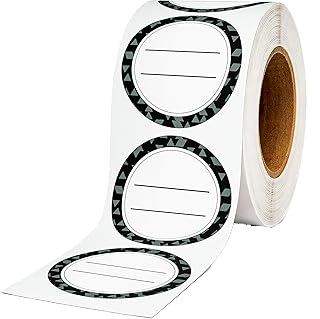Easy Remove Dissolvable Eco-Friendly Paper Canning Labels for Mason Jars (2 Round)-Roll Packaging (Black 200/ Roll)