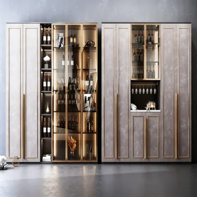 Ultra Luxury Custom Floor to Ceiling Wine Display Cabinet Elegant Metal Frame Large Wine Storage for Villa Luxury Interior Decor