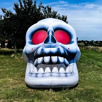 Yard Decoration Giant Inflatable Inflatable Skull Head,day of the Dead Inflatable Skull for Halloween
