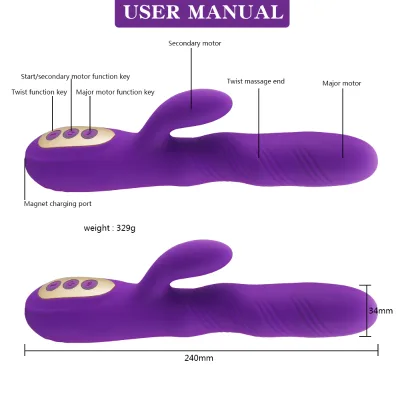 Premium Rabbit Vibrator Features Soft Silicone Material Offering Powerful Vibrating Modes for Ultimate Intimate Pleasure