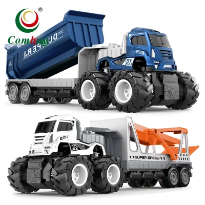 Model Diecast Car 4WD Toy Inertial Engineering Truck Friction
