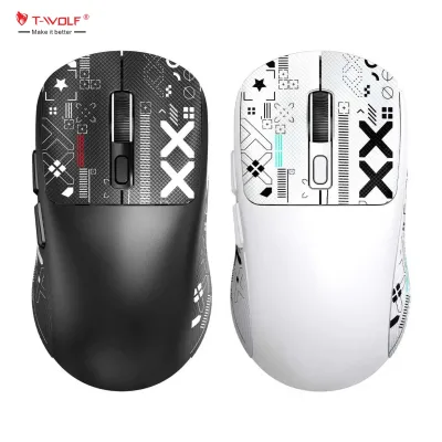 T-WOLF X4 Tri-Mode Wireless Gaming Mouse 8000DPI Ergonomic Lightweight Rechargeable Optical for PC Laptop
