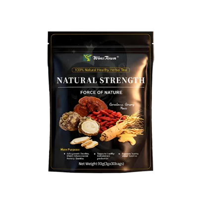 Natural Strength Man Power Herbal Ginseng & Wolfberry Flavored Tea Bag for Healthy Male Sexual Function