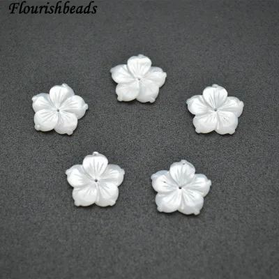 Natural White Shell Carved Rose Flower Beads 15mm Two Holes for Fashion Jewelry Making Loose Beads