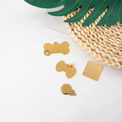 Blank Dog Tag Advertising Promotional Gift Logo Engraved Pendant Stainless Steel Zinc Alloy Europe Plated Animal Europe Pet