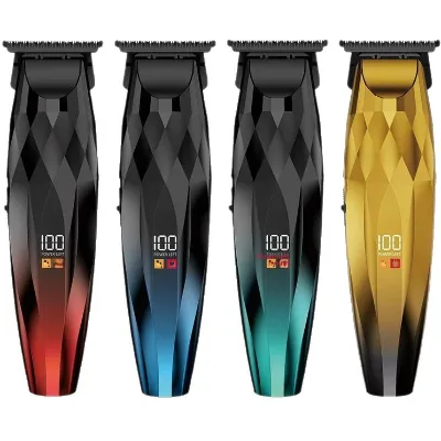 Digital Display Men's Rechargeable Electric Hair Trimmer Home Salon Use Carving Oil-head Trimmer Washable