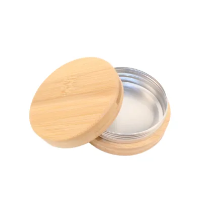 Modern round laser-engraved eco-friendly bamboo small boxes, suitable for storing bathroom items and other things.