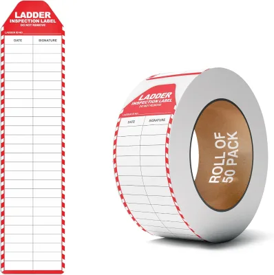 Custom Design Agriculture Use Vinyl Ladder Inspection Labels Safety Maintenance Labels Stickers