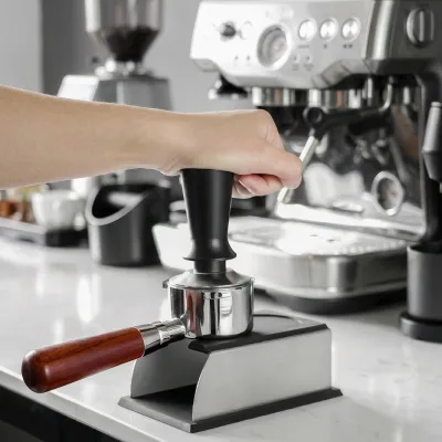 Wholesale Anti-Slip Espresso Tamper Stand Coffee Distributor Holder Barista Tamping Station for 51 54 58mm Countertop Base