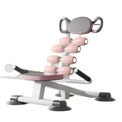 Lumbar Spine Relaxer Metal Waist Traction Open Back Mechanical Multi-Gear Adjustment Double Armrests Yoga Stretching Equipment