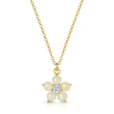 Elegant 925 Sterling Silver 14K Gold Plated Jewelry Natural Opal Crystal Necklace Fine Jewelry Sliver Factory Necklace