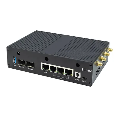 Banana Pi BPI-R4 Aluminum Case with Optional Fan Metal Shell for Electronic Development Board