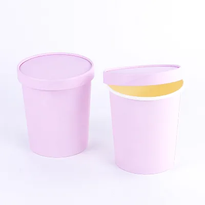 12oz 16oz 24oz 32oz Disposable Compostable BPA Free Kraft Paper Smoothie Acai Cup Bowl for Salad Smoothie and Acai