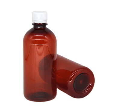 Amber 500ml 38G PET Plastic Medicine Bottle with Tamperproof Cap