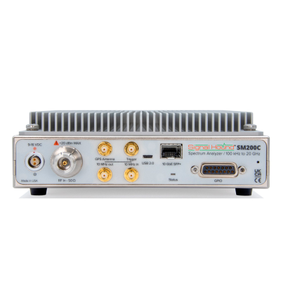 SM200C-20 GHz Real-time Spectrum Analyzer with 160 MHz Bandwidth I/Q Through 10GbE Streaming Media