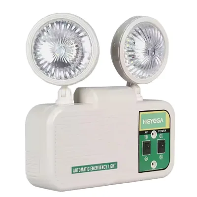 Hotel Supermarket Automatic Wall Mounted Plastic 3w Rechargeable Household Roadside Double Adjustable Emergency Light Factory