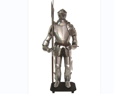 SUIT ARMOUR WITH SPEAR SWORD MEDIEVAL KNIGHT