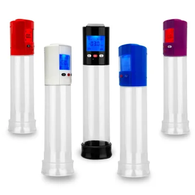 USB Rechargeable Male Sex Toys Smart Automatic Penis Pump Enlargement with LCD Digital Display and Timer