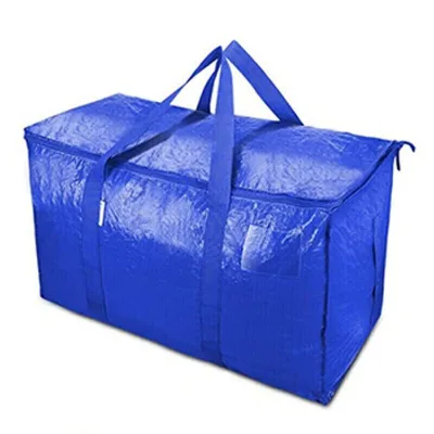 100% Brand New PE Material and High Quality Large Moving Clothes Storage Bags With Strong Handles and Zippers