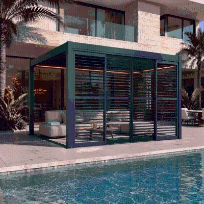 Powder Coated Alloy Louver Door Louver Blade Pre Drilled Mounting Holes Quick Install Patio Enclosure Screen