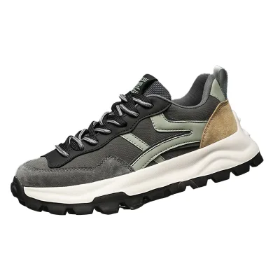 Men's Retro Sporty Running Shoes for Summer Spring Autumn Breathable Casual Design with Thick Soft Toe Mesh Rubber PU Insole