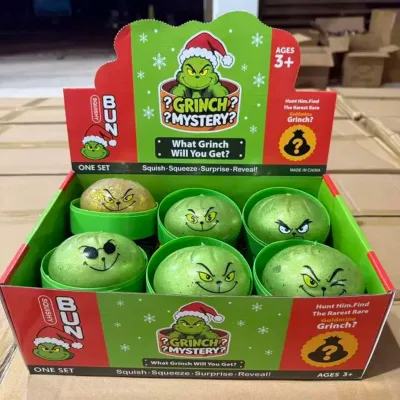 New Christmas Green Monster Dumpling Squishy Toy Slow Rising Sensory Fidget Stress Relief Christmas Gift Dumpling Squeeze Toy