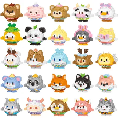 Tiny Pieces Compatible All Building Blocks Educational Assembly Unisex Gift Miniature Model Cute Animal Building Block