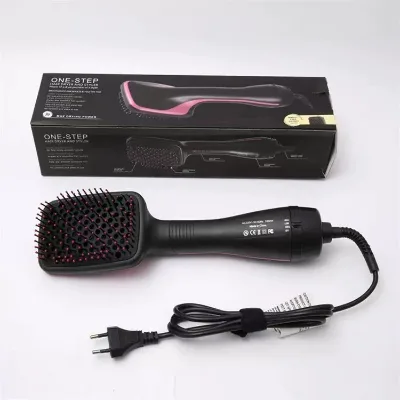 Factory Customized Electric Rotating Hairdryer Comb Straightener Curler 2-in-1 Hair Styling Brush with 1000W Fast Heating