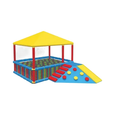 Colorful Square Soft Plastic Kids Play Ball Pit Easy Assembling Climbing Slide Indoor Toddler Play Area Equipment Shopping Mall