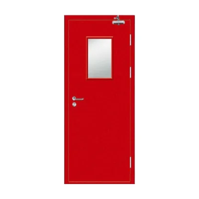 Hot Selling Uk Bs Certificate Glass Panel Steel Doors Security Exterior Fire Rated Glass Steel Door