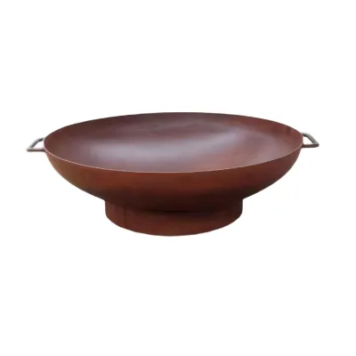 Hot Country Style round Corten Steel Fire Pit Rusty Chimeneas for Firewood Metal Material