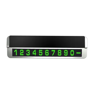 High Quality Newest Aluminum Car Interior Accessories Temporary Parking Card Magnetic Numbers Fashion Custom Logo Christmas Gift