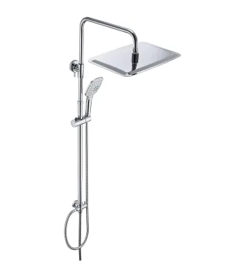 Luxury Rain Shower Kit with Diverter Eco-Friendly Shower System in Box Adjustable Pipe Modern Design