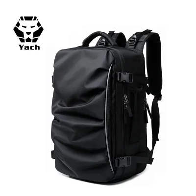 Custom Fashion Mens Large Black Carry-On Classic Basic Small Black Travel Backpack for Travel