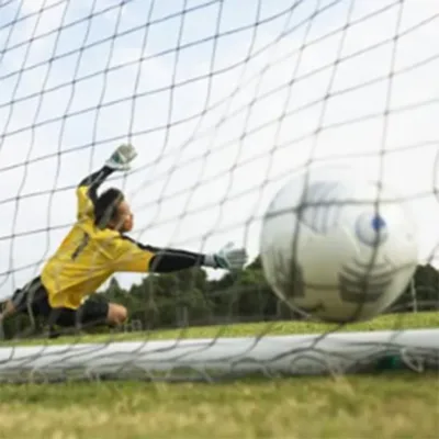 Premium Quality Regulation-Size Reinforced Knotless Design Football Net for Smooth Ball Retrieval