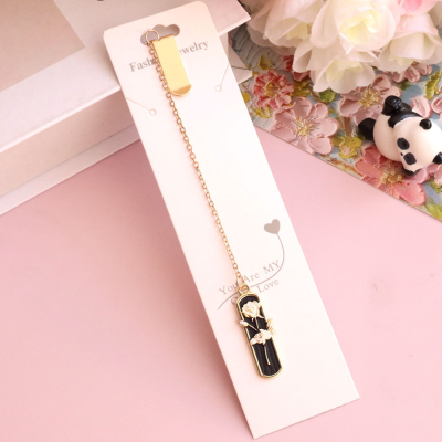 Creative Bookmarks Rose Pendant Book Clip Cute Pendants Bookmarks