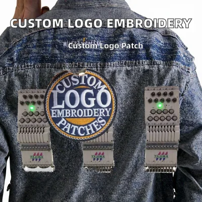 Embroidery Machine Weaving Iron-On 3D Twill Embroidered Patches for Hats & Bags