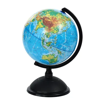 2022 Geography Learning Hot Sale 10/14/20/25/30cm Blue Arched Plastic Ruler Interactive Globe for Kids
