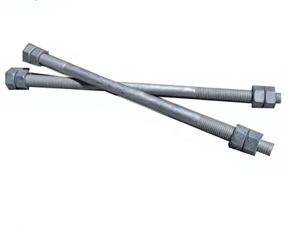 Heavy-Duty Double Arming Bolt, Class 8.8 Grade, Hot Dipped Galvanized for Structural Spacing