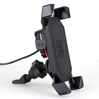 Motorcycle Phone Holder USB Charger Universal Off-Road Vehicle GPS Car Navigator Electric Vehicle Bicycle Holder