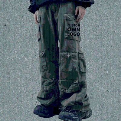 Customized Casual Oversize Cargo Wholesales Work Wear and Cargo Pants Men's Vintage Utility stacked sweatpants straight Pants