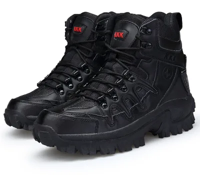 2021 Spring and Autumn New Large Size Black Double-faced Pile Tactical Desert Boots for Men