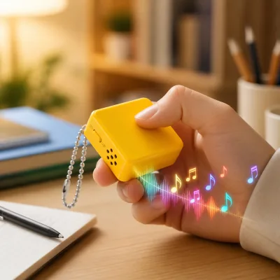 Musical Plastic Keychain 120s Long Audio Song Playback Talking Keyring Pre-recorded Message Device Personalised Gift Tool