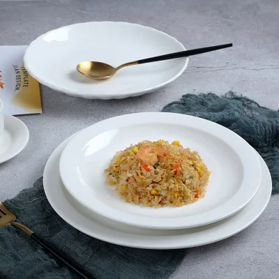 Creative European-style Porcelain Plate Microwave Safe Modern Minimalist Design Shape-Steak Dessert Noodle Bowl Fruit Platter