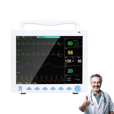 CE New CONTEC Portable Patinet Monitor Vital Signs Patient Monitor ECG SpO2 PR TEMP RESP