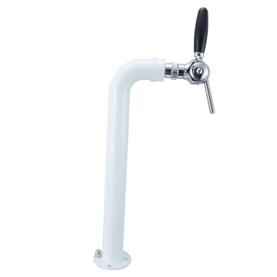 Single Post Fount SS304 White Classic Draft Beer Milk Tea & More Dispenser for Bars Homes Restaurants
