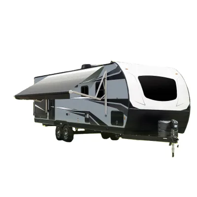 Awnlux Durable RV and caravan Awning Annex Anti 98 Inch Flat Arm Kit Extension 8 Feet Camper Awning Electric