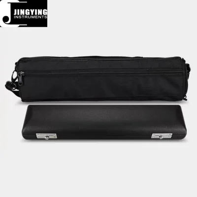 2023 Jingying Music Wind Instrument Accessories,16 Hole / 17 Hole Flute Leather Round Case with a Canvas Bag