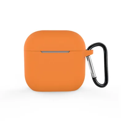 Custom Logo Orange Silicon Protection Case Cover for Airpods Gen 4 2024