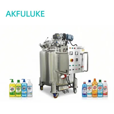 Low Noise Large Capacity 700L Industrial Homogenizer Mixer Double Layer Tank for Complete Cosmetic Liquid Production Line